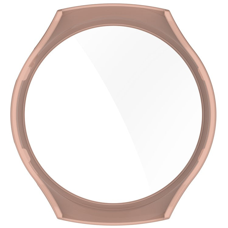 For Huawei Watch 4 Pro Space Edition Smartwatch PC Frame Case with Curved Tempered Glass Screen Film - Pink