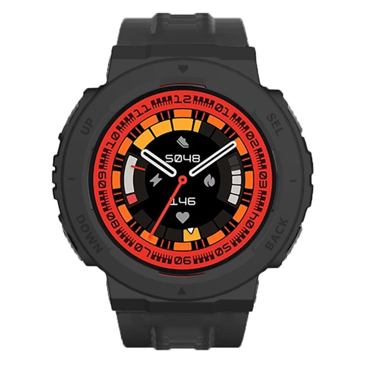 For Huami Amazfit Active Edge A2212 PC Frame Half Cover Smart Watch Bumper Case - Black