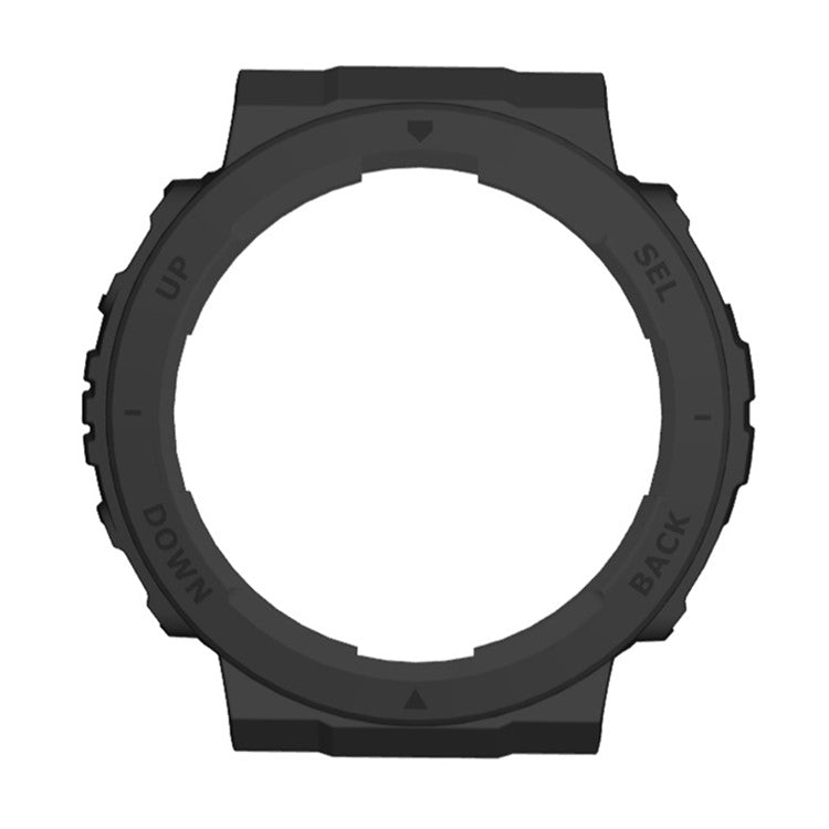 For Huami Amazfit Active Edge A2212 PC Frame Half Cover Smart Watch Bumper Case - Black