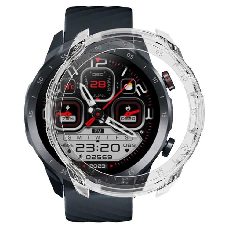 For Mibro A2 Watch Case Drop-proof Hard PC Protective Cover - Transparent