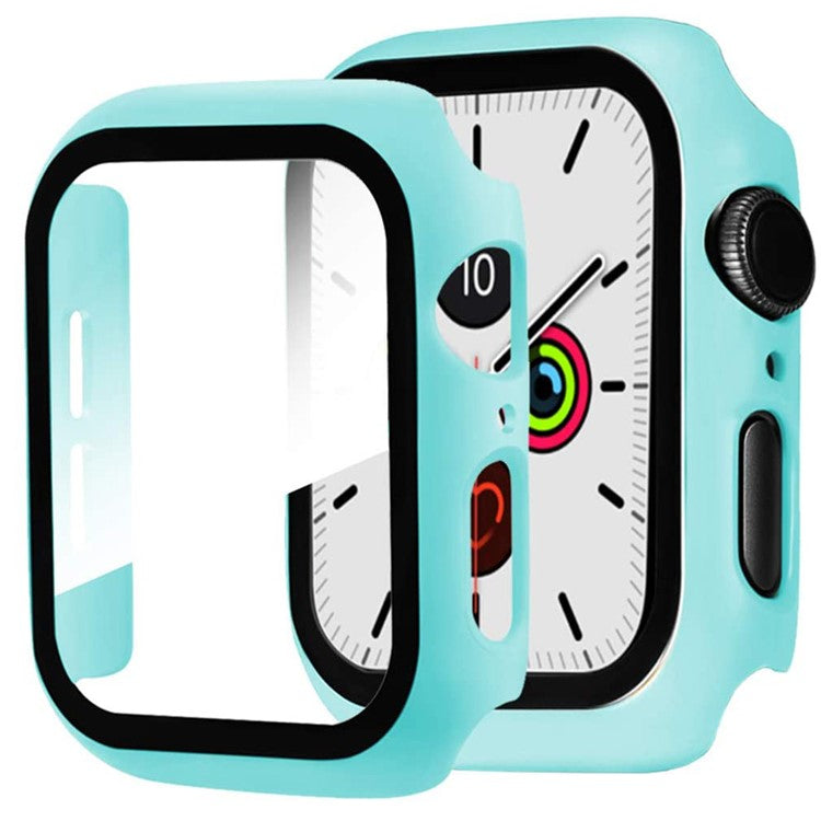 2-in-1 Frame PC + Tempered Glass Protector Watch Case for Apple Watch Series 3/2/1 42mm - Baby Blue