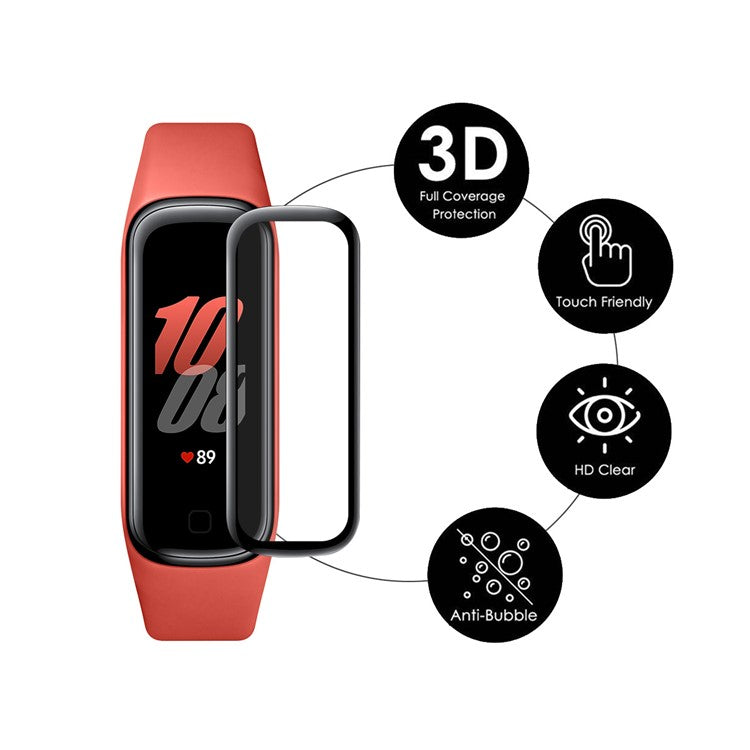 ENKAY HAT PRINCE 5Pcs For Samsung Galaxy Fit2 PMMA Screen Protector+PC Edge 3D Curved Watch Film