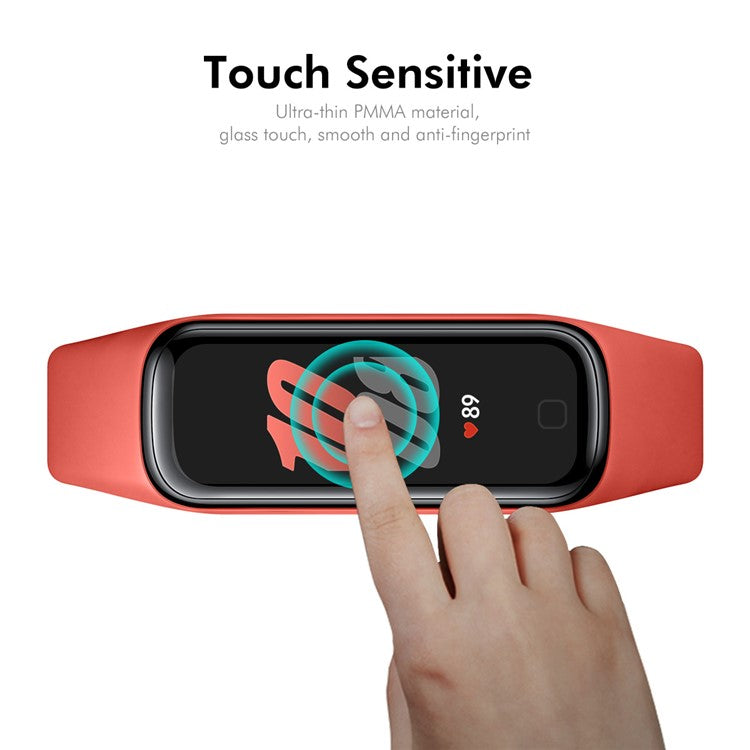 ENKAY HAT PRINCE 5Pcs For Samsung Galaxy Fit2 PMMA Screen Protector+PC Edge 3D Curved Watch Film