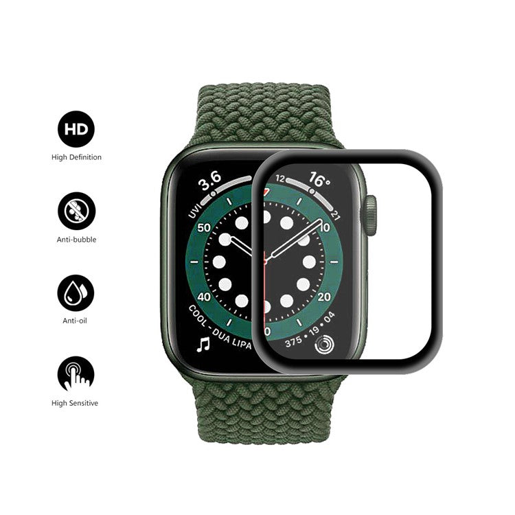 2Pcs / Pack HAT PRINCE 3D Full Size PET Curved Hot Bending HD Screen Protector for Apple Watch SE (2023) / SE (2022) / SE / 6 / 5 / 4 44mm - Black