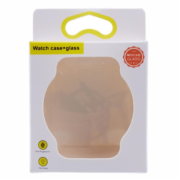 For Samsung Galaxy Watch7 44mm Watch Case Hard PC Cover with Tempered Glass Screen Film - Dark Blue