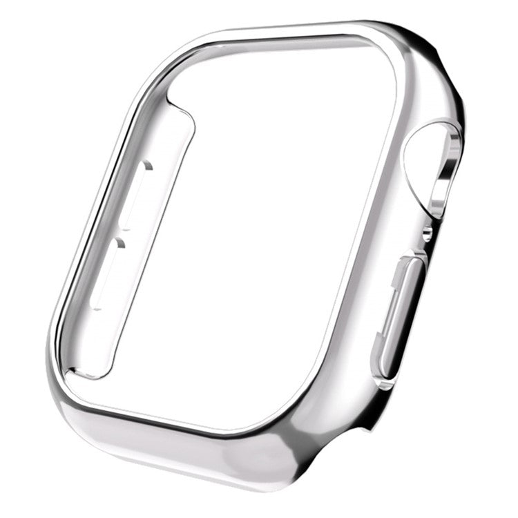 For Apple Watch Series 10 42mm Case Electroplated Hollow Hard PC Watch Protective Cover - Silver