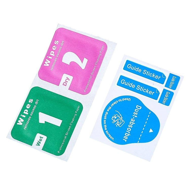 RURIHAI Tempered Glass Screen Film for Apple Watch Series 9 / 8 / 7 41mm PC Frame Watch Screen Protector - Silver