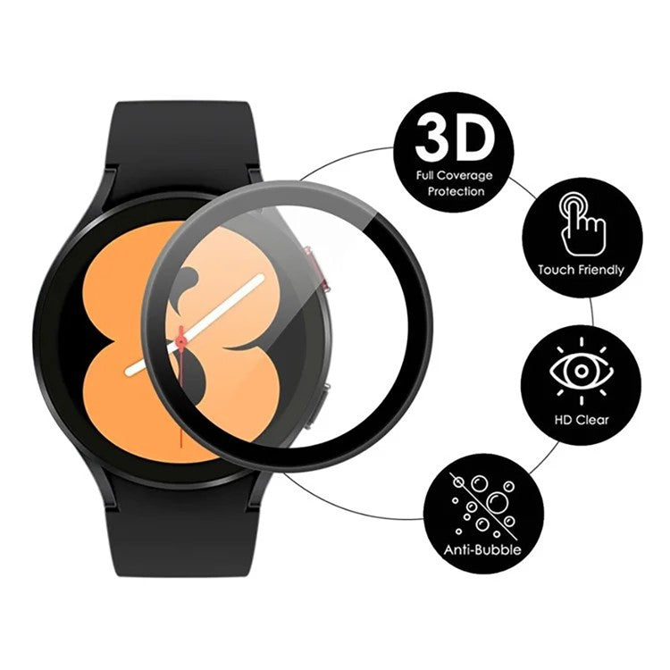WANLONFENG Screen Protector For Samsung Galaxy Watch4 44mm 3D Curved Edge PMMA Soft Film