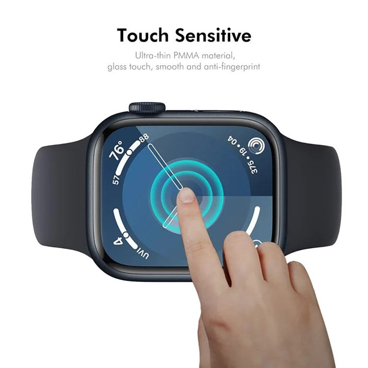 WANLONFENG Screen Protector For Apple Watch Series 10 46mm 3D Curved Edge PMMA Soft Film