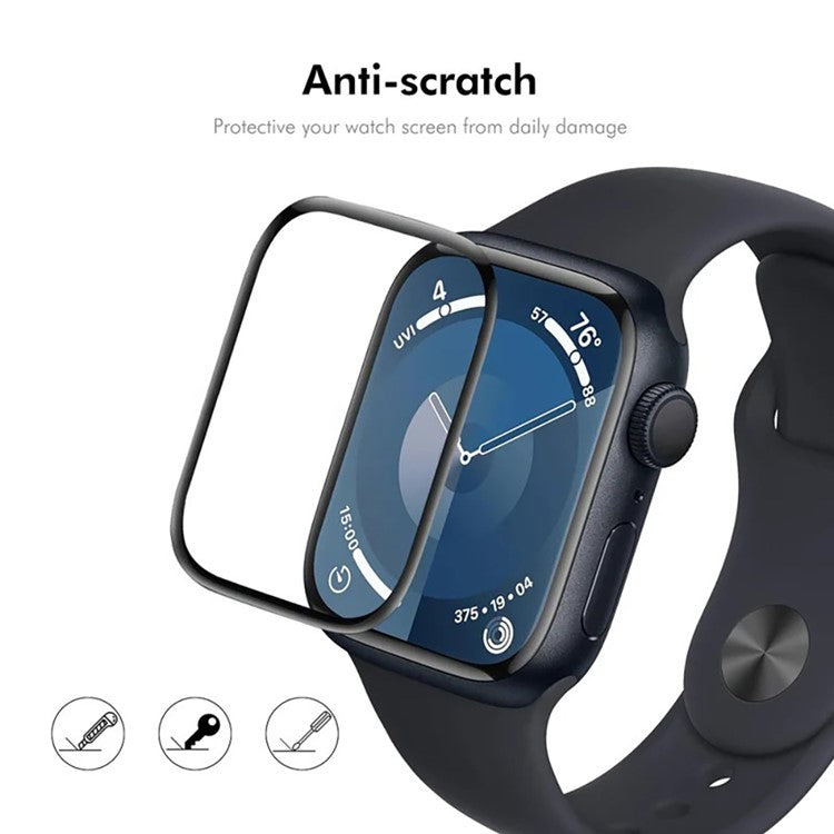 WANLONFENG Screen Protector For Apple Watch Series 10 46mm 3D Curved Edge PMMA Soft Film