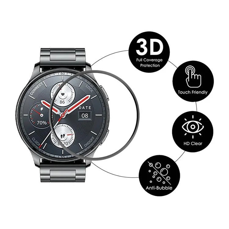 WANLONFENG Screen Protector For Huami Amazfit Pop 3R 3D Curved Edge PMMA Soft Film