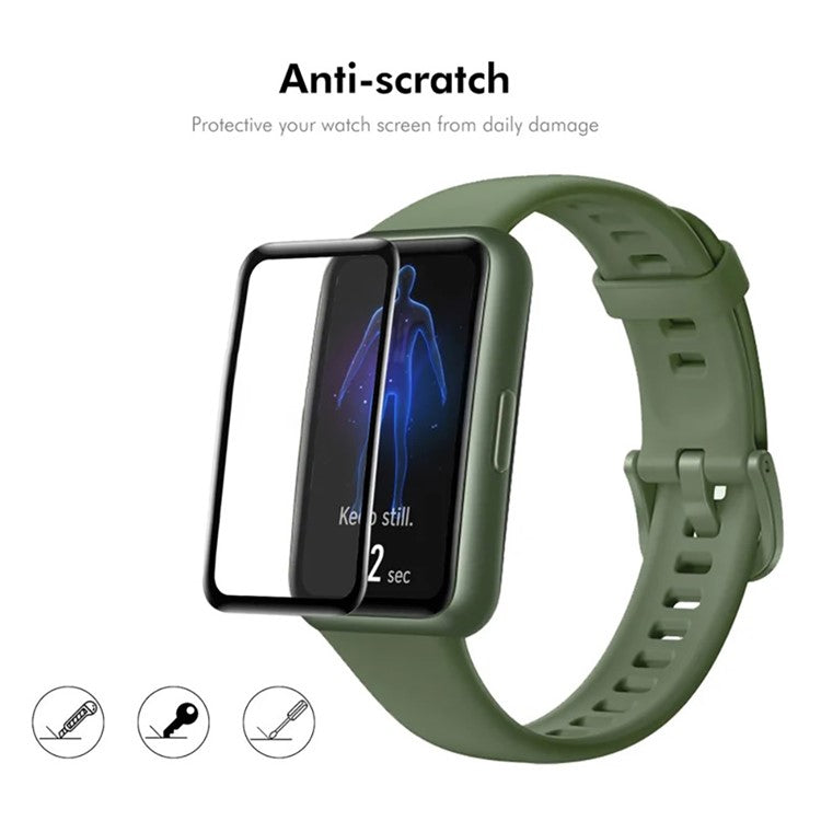 WANLONFENG Screen Protector For Xiaomi Smart Band 9 Active 3D Curved Edge PMMA Soft Film