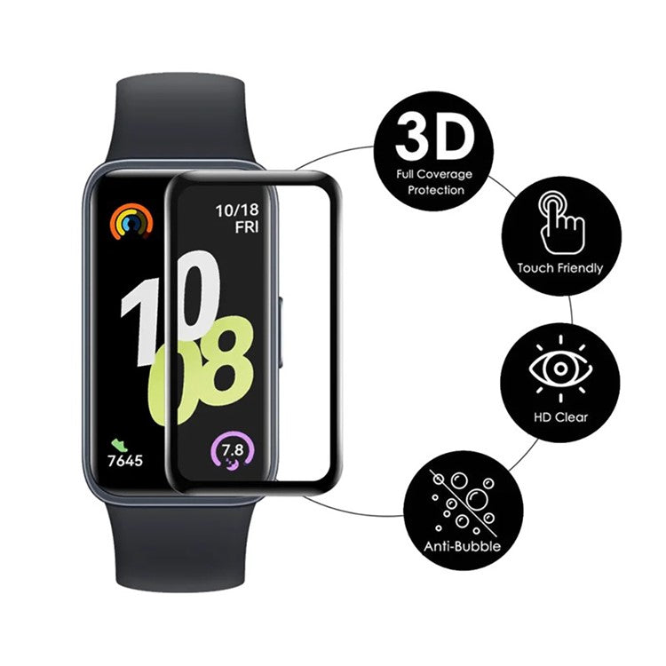 WANLONFENG Screen Protector For Huawei Band 10 3D Curved Edge PMMA Soft Film