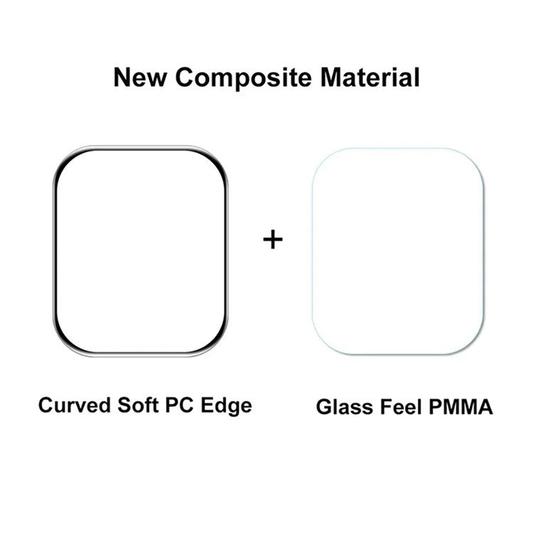 WANLONFENG Screen Protector For Apple Watch Series 9 / 8 / 7 41mm 3D Curved Edge PMMA Soft Film