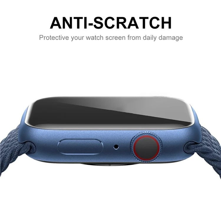 WANLONFENG Screen Protector For Apple Watch Series 9 / 8 / 7 41mm 3D Curved Edge PMMA Soft Film