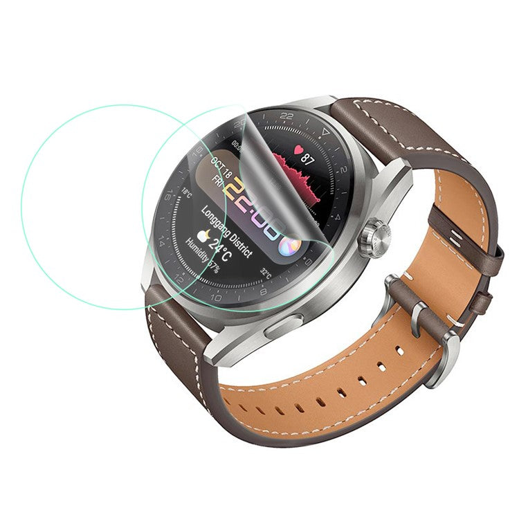 2PCS Wear-Resistant Soft Hydrogel Film TPU Full Screen Protector Film for Huawei Watch 3 Pro