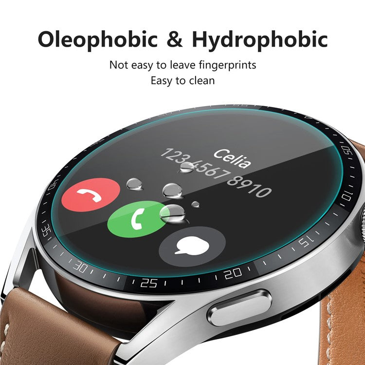 ENKAY HAT PRINCE HD Clear Anti-oil Anti-scratch 0.2mm 9H Hardness 2.15D Arc Edge Tempered Glass Screen Protector for Huawei Watch GT 3 46mm