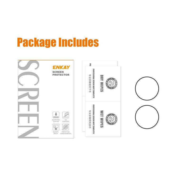 ENKAY HAT PRINCE 2Pcs/Set For Huawei Watch GT 3 Pro 43mm Sensitive Touch HD Soft PC Edge Screen Protector, PMMA 3D Curved Full Cover Screen Film