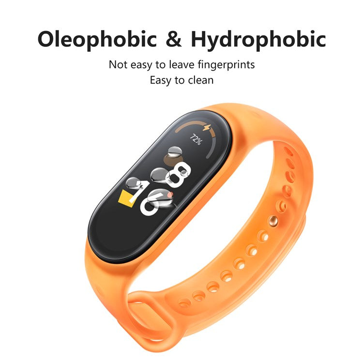 2Pcs / Set HAT PRINCE for Xiaomi Mi Band 7 Anti-explosion Anti-scratch Full Coverage Full Glue Soft TPU Screen Protective Film