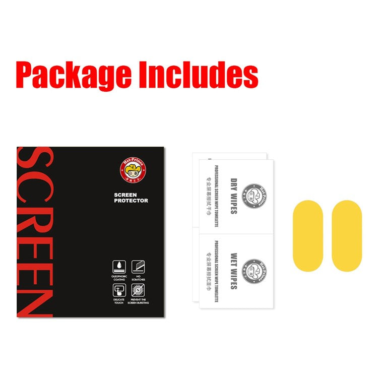 2Pcs / Set HAT PRINCE for Xiaomi Mi Band 7 Anti-explosion Anti-scratch Full Coverage Full Glue Soft TPU Screen Protective Film