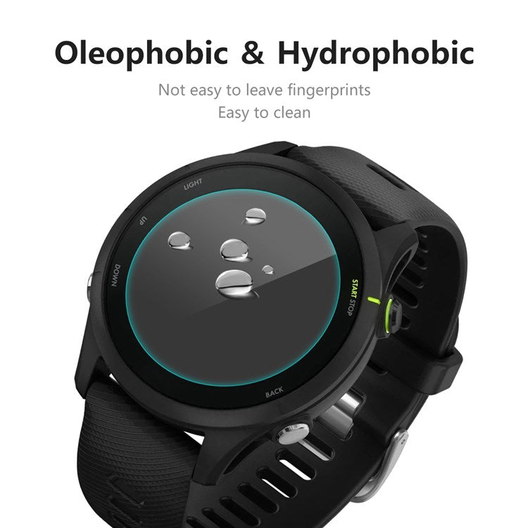 ENKAY HAT PRINCE For Garmin Forerunner 255 Watch Screen Protector 0.2mm Full Glue 9H Hardness High Aluminum-silicon Glass Film