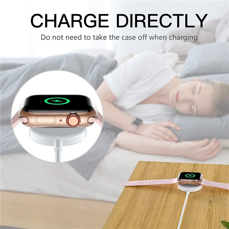 For Apple Watch Series 9 / 8 / 7 45mm Protective Watch Case Transparent HD Sensitive Touch TPU Anti-scratch Watch Screen Protector