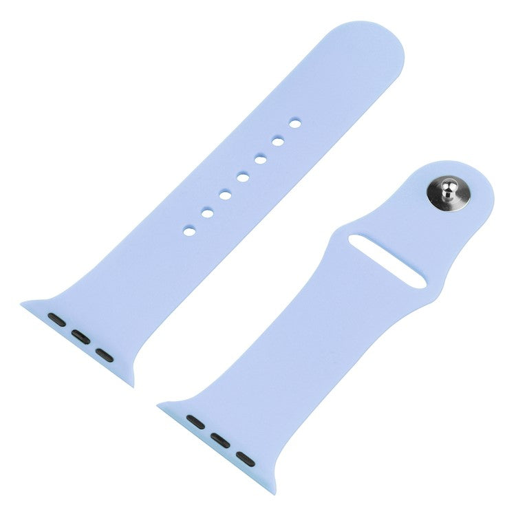 For Apple Watch SE (2022) 44mm / SE 44mm / 6 / 5 / 4 44mm Silicone Watch Strap + Full Cover Hard PC Watch Case with Tempered Glass Screen Protector - Purple