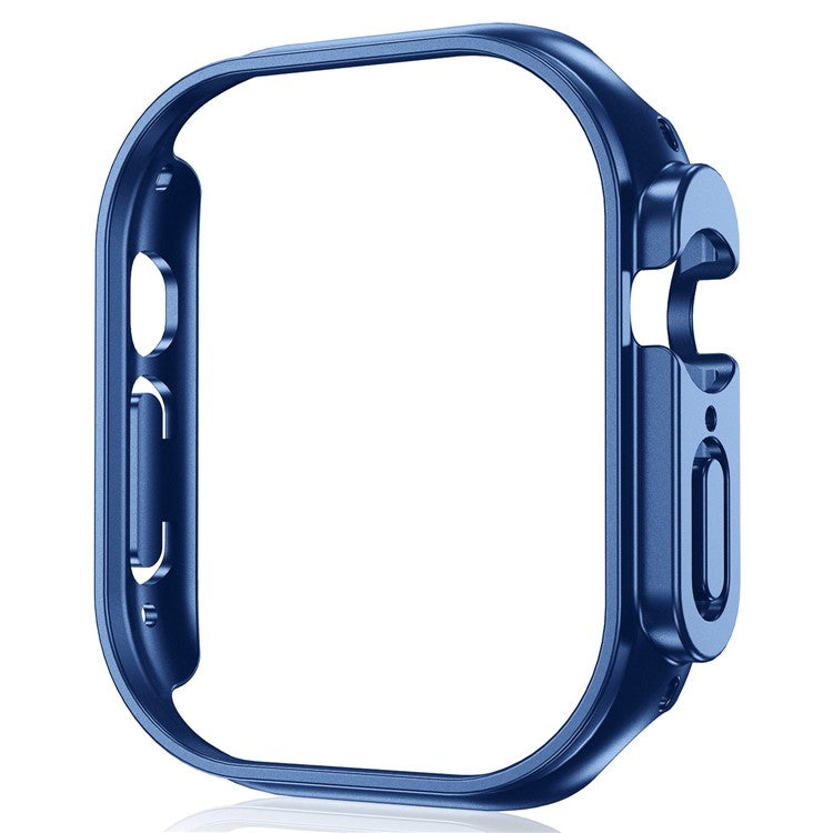 For Apple Watch Ultra 2 49mm / Ultra 49mm Watch Case Quick Release Hollow PC Cover Shockproof Smart Watch Protective Case - Blue