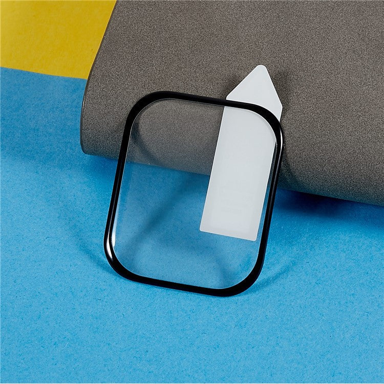 RURIHAI For Apple Watch Series 9 / 8 / 7 41mm Anti-Scratch Screen Protector Carbon Fiber Tempered Glass Screen Film Light Thin HD Watch Screen Protector