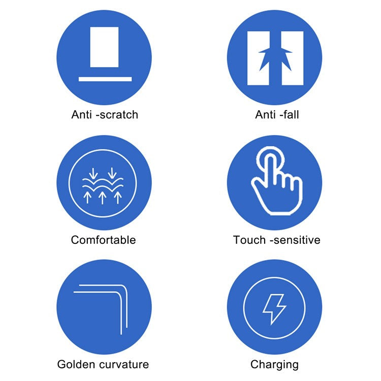 For Google Pixel Watch 2 / Pixel Watch Hard PC Watch Case Tempered Glass Screen Protector Drop-proof Protective Cover - Dark Blue