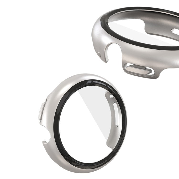 For Google Pixel Watch 2 / Pixel Watch Hard PC Watch Case Tempered Glass Screen Protector Drop-proof Protective Cover - Transparent