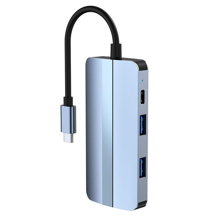 2106 Type-C Docking Station Portable USB Hub Adapter Multi-Port 7-in-1 USB-C to HD 4K / 30Hz, PD 100W, VGA 1080P, USB3.0, USB2.0