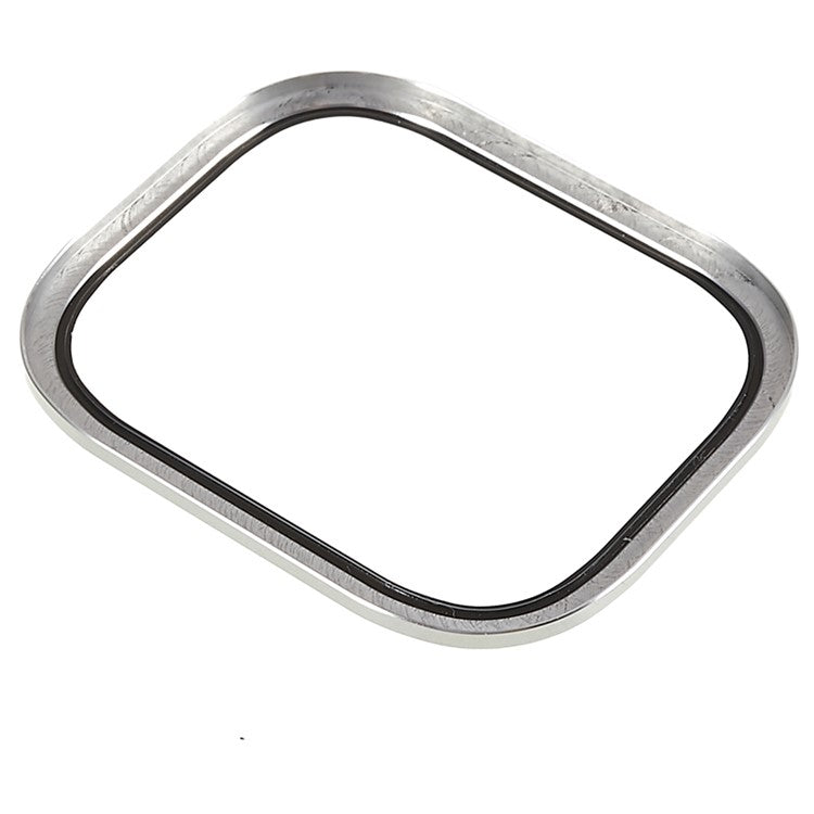 RURIHAI For Apple Watch Ultra 2 49mm / Ultra 49mm Watch Screen Protector Titanium Alloy Edge High Aluminum-silicon Glass Screen Film - Silver