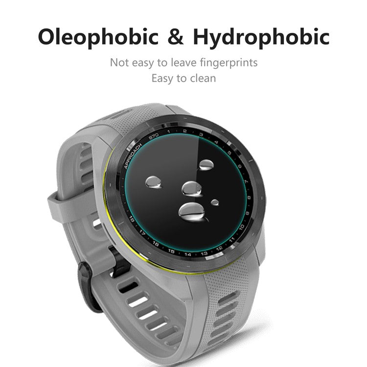 ENKAY HAT PRINCE 2PCS For Garmin Approach S70 42mm Clear Screen Film 0.2mm 9H High Aluminum-silicon Glass Screen Protector