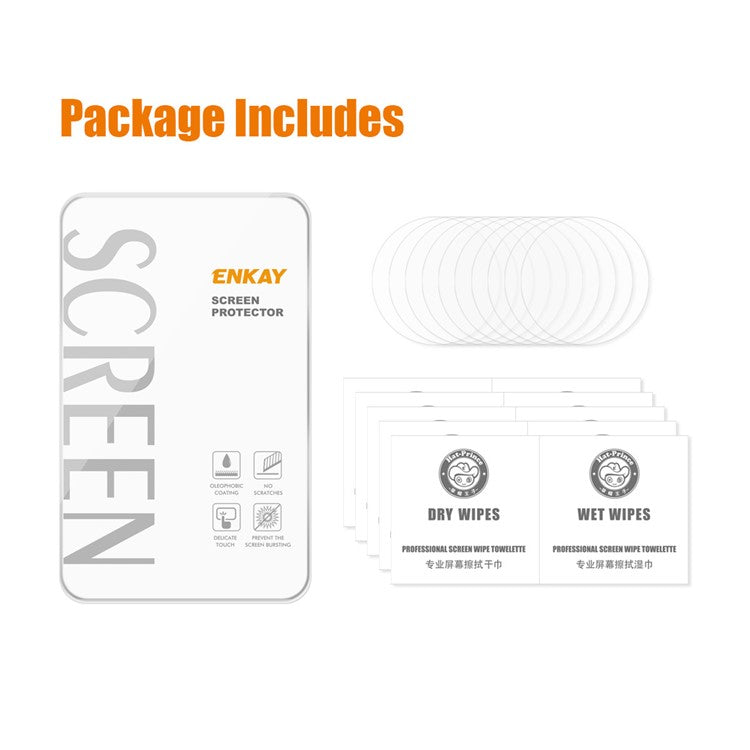 ENKAY HAT PRINCE 10PCS Watch Film for Samsung Galaxy Watch6 Classic 47mm / Watch Ultra 47mm 0.2mm 9H High Aluminum-Silicon Glass Screen Protector