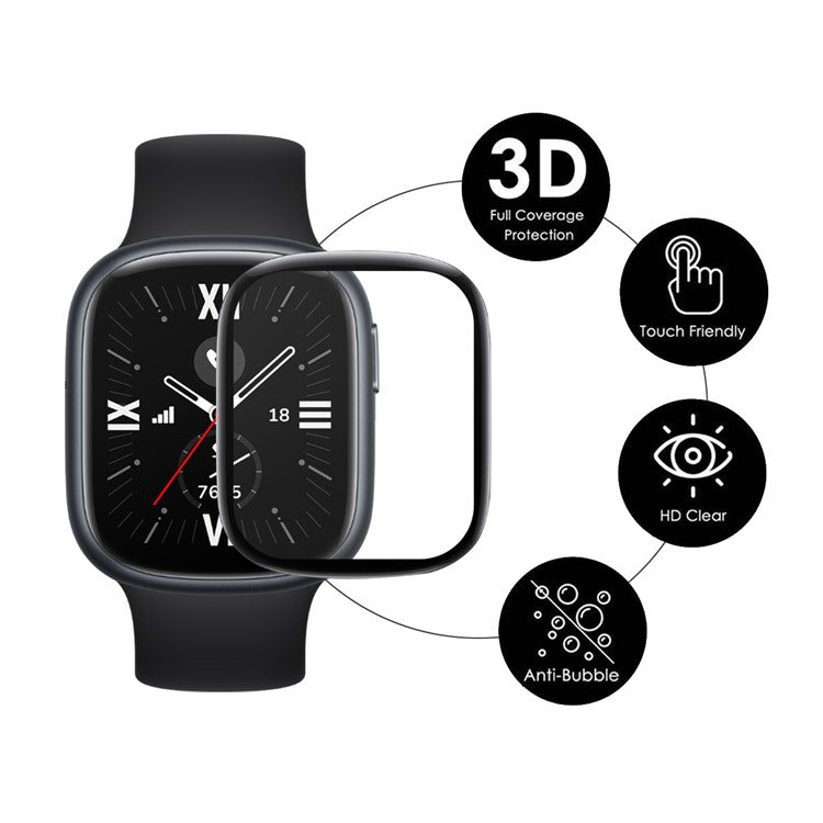 ENKAY HAT PRINCE 2Pcs / Set for Honor Watch 4 Screen Film 3D Curved Soft PC Edge+PMMA Full Cover Screen Protector