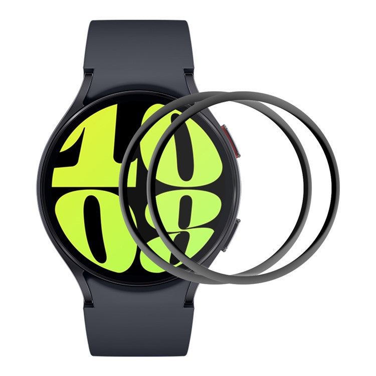 ENKAY HAT PRINCE 2Pcs / Set for Samsung Galaxy Watch7 44mm / Watch6 44mm Full Screen Protector 3D Curved Soft PC Edge+PMMA Watch Film