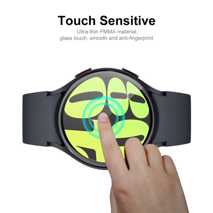 ENKAY HAT PRINCE 2Pcs / Set for Samsung Galaxy Watch7 44mm / Watch6 44mm Full Screen Protector 3D Curved Soft PC Edge+PMMA Watch Film