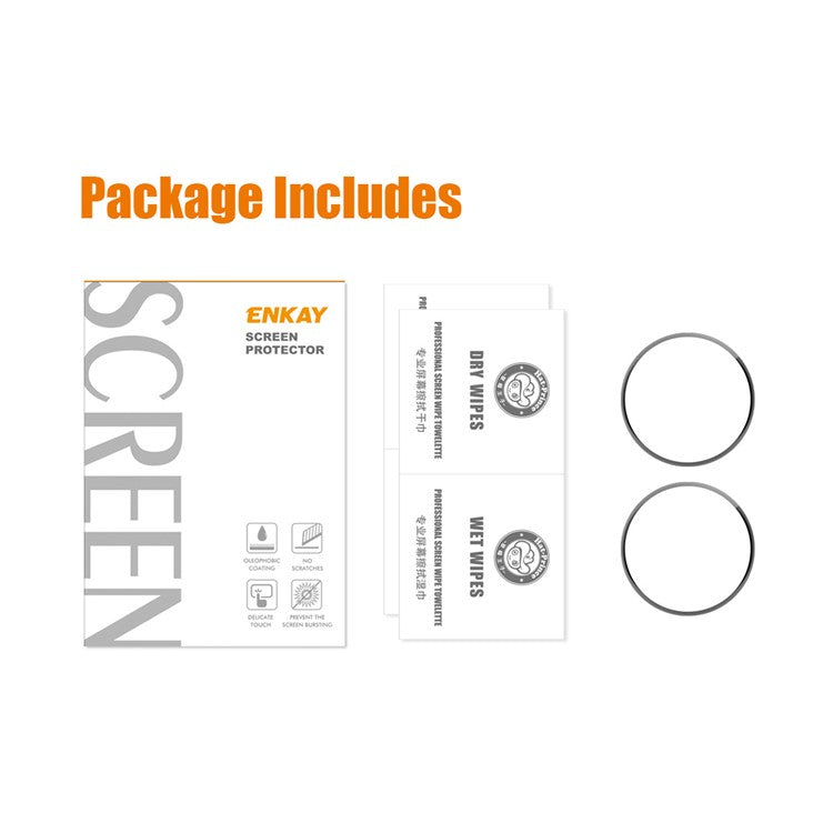 ENKAY HAT PRINCE 2Pcs / Set for Samsung Galaxy Watch7 44mm / Watch6 44mm Full Screen Protector 3D Curved Soft PC Edge+PMMA Watch Film