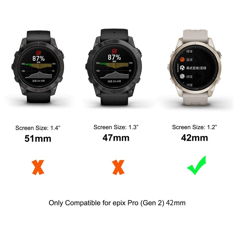 ENKAY HAT PRINCE 2Pcs For Garmin epix Pro (Gen 2) 42mm PMMA Screen Protector 3D Curved Soft PC Edge Watch Full Screen Film