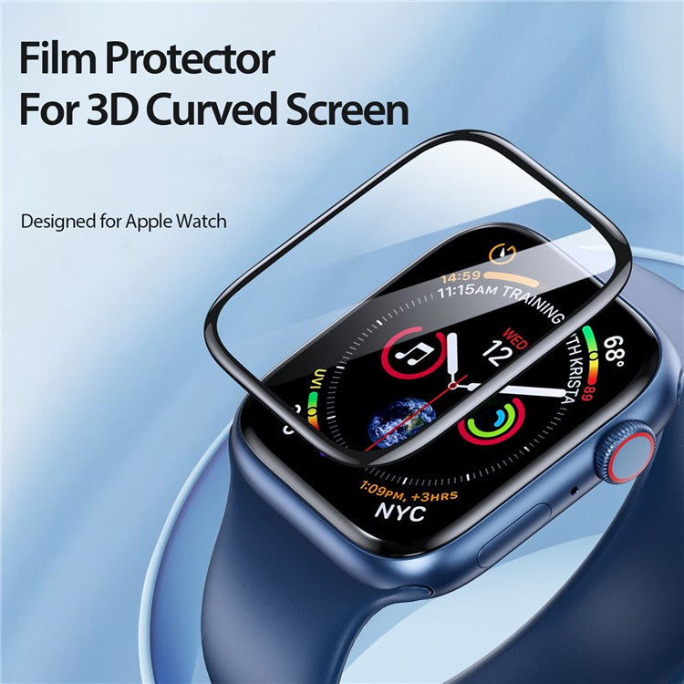 DUX DUCIS 2Pcs Screen Protector for Apple Watch SE (2023) / SE (2022) / SE / 6 / 5 / 4 40mm , Clear 3D Curved Edge TPE+PMMA Watch Film