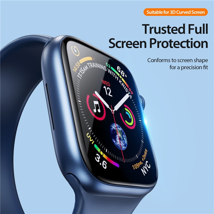 DUX DUCIS 2Pcs Screen Protector for Apple Watch SE (2023) / SE (2022) / SE / 6 / 5 / 4 40mm , Clear 3D Curved Edge TPE+PMMA Watch Film