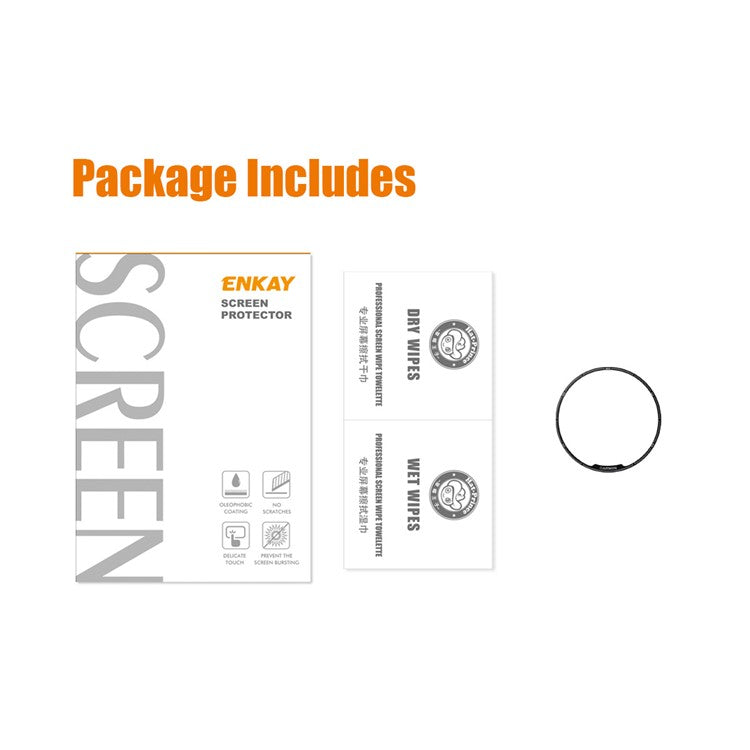 ENKAY HAT PRINCE For Garmin Fenix 7S Pro Screen Protector Touch Sensitive 3D Curved Soft PC Edge + PMMA Film