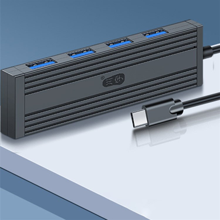 KAWAU H305C-15cm Type-C to 4xUSB Ports Extension Dock Station 5Gbps High Speed Data Transfer USB-C Hub