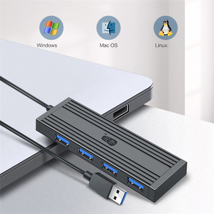 KAWAU H305-120 High Speed 4-Port USB Hub USB 3.0 Splitter Expander for Laptop, Flash Drive, Keyborad