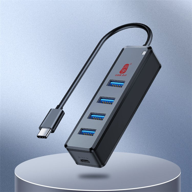 KAWAU H302C 15cm High-Speed Type-C Hub Adapter 4 USB3.0 Docking Station with Female Type-C Port