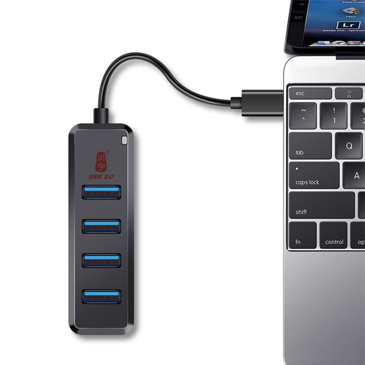 KAWAU H302C 15cm High-Speed Type-C Hub Adapter 4 USB3.0 Docking Station with Female Type-C Port
