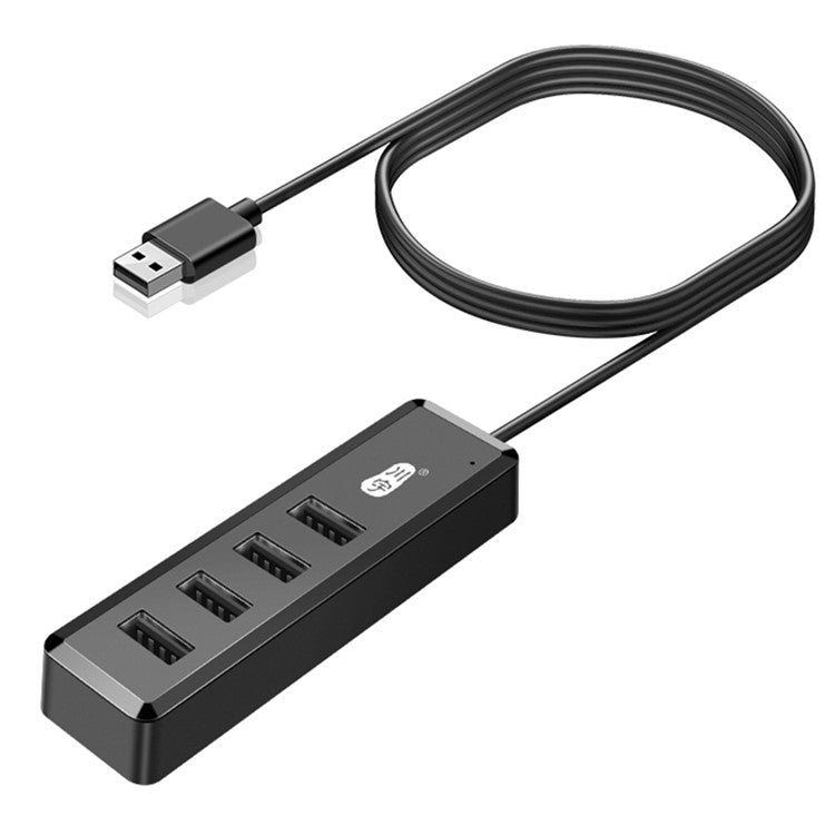 KAWAU H223 120cm Cable USB to 4xUSB 2.0 Hub Adapter Expansion Dock Station Converter for Laptop