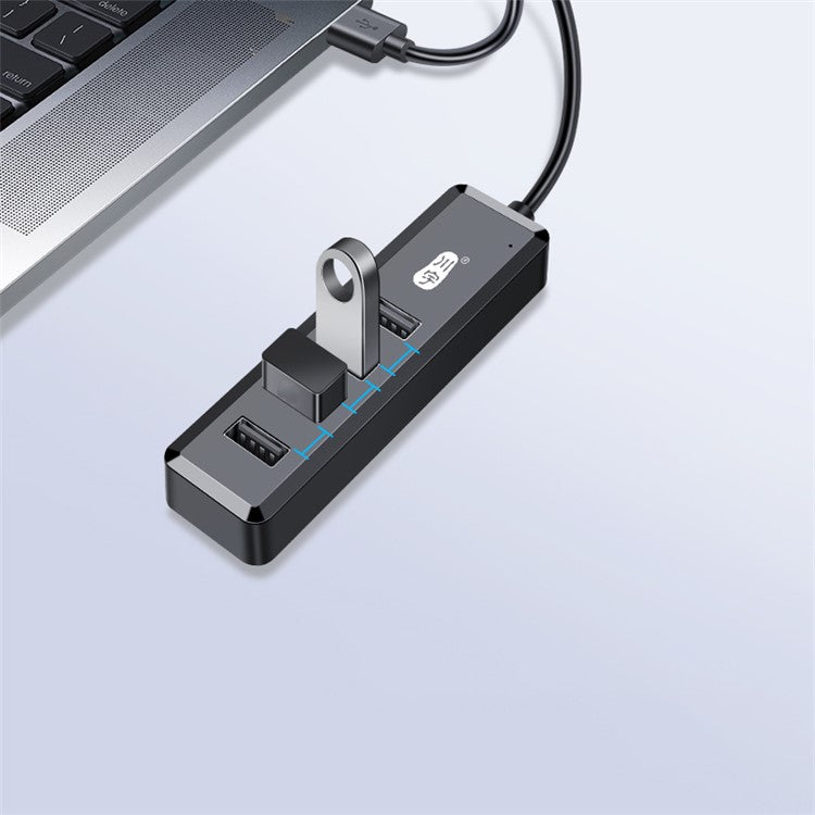 KAWAU H223 120cm Cable USB to 4xUSB 2.0 Hub Adapter Expansion Dock Station Converter for Laptop