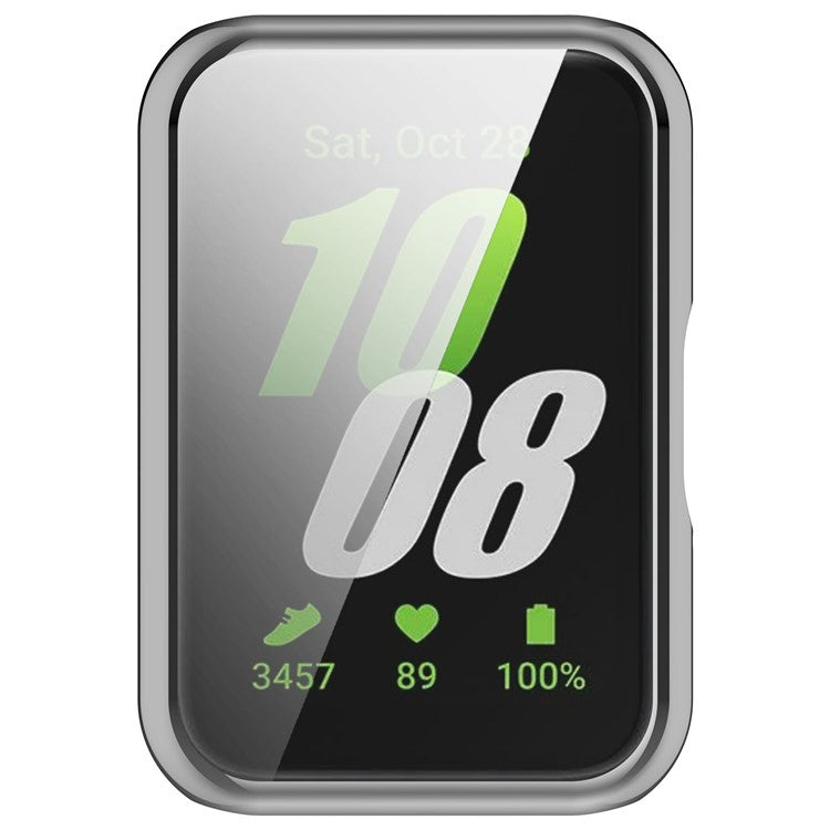 For Samsung Galaxy Fit3 Soft TPU Protective Cover All-inclusive Electroplating Watch Case - Silver